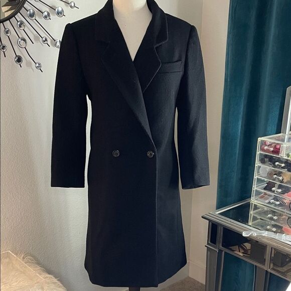 INTERNATIONAL SCENE Vintage Wool Women's long coat | black | size 7/8 - Picture 2 of 11